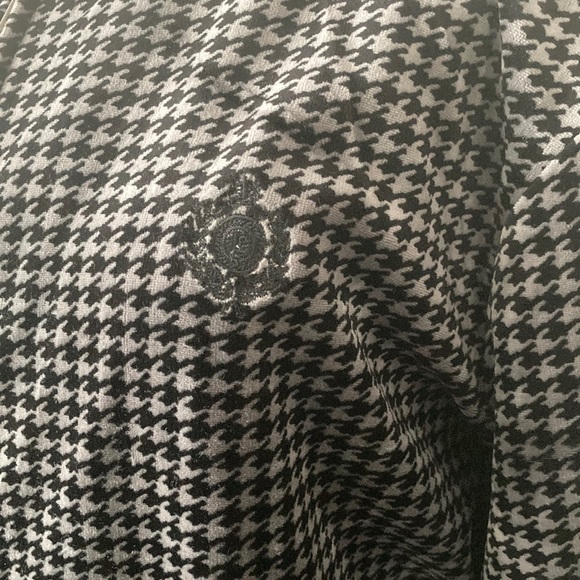 Liz Claiborne Velour Houndstooth Print Long Sleeve Zip-up - Picture 3 of 7